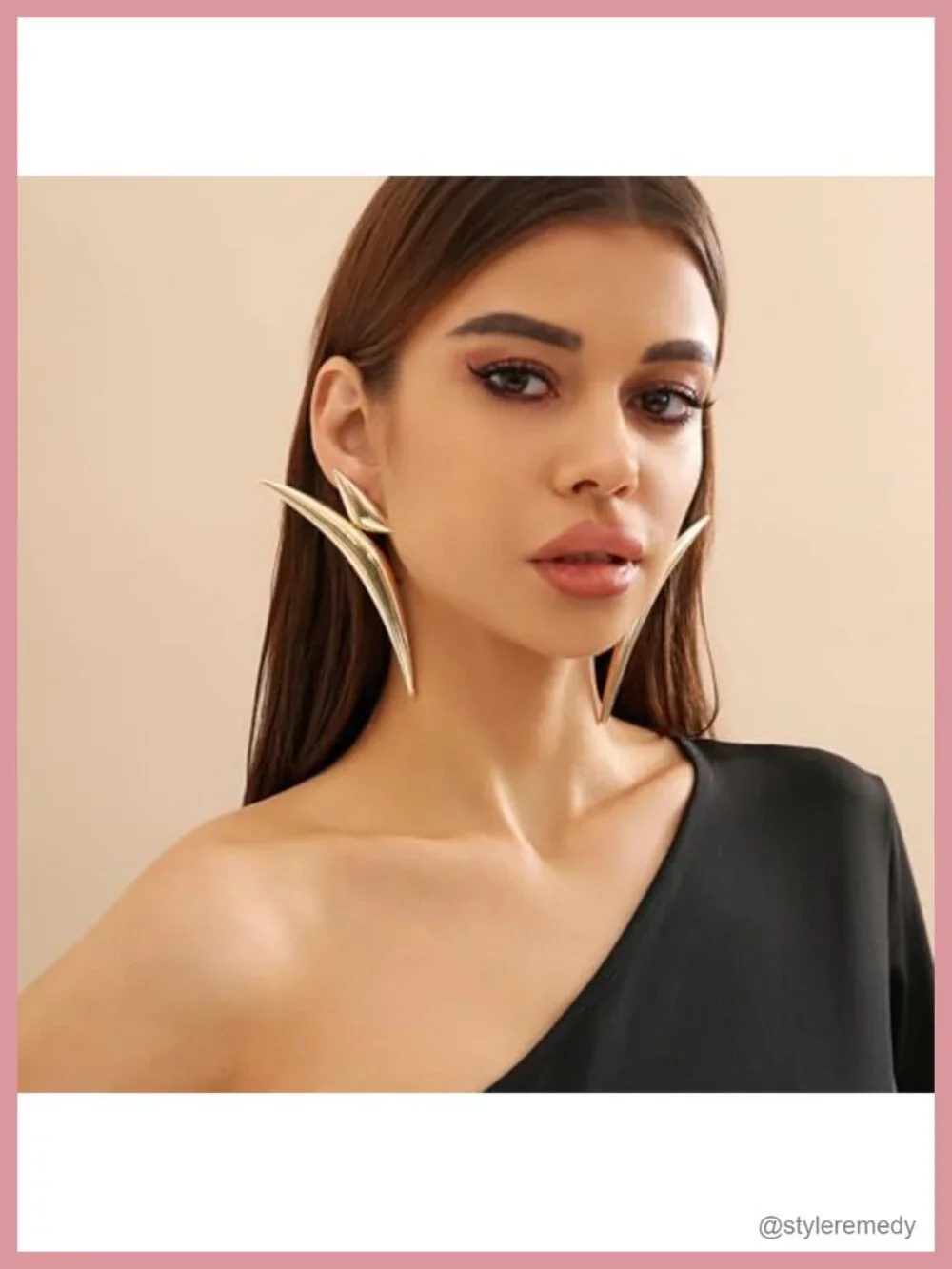 Oversized Geometric Dangle Earrings Y2K Big Irregular Drop Earring Vintage Punk
